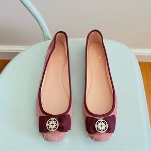 New KATE SPADE Fontana Ballet Flats W8 in Deep Rose